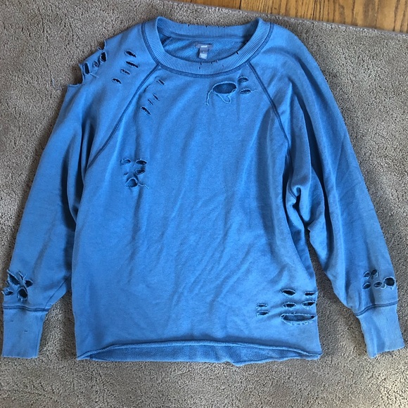 aerie distressed city sweatshirt